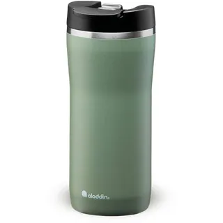 Aladdin Barista Mocca Thermavac Leak-Lock Edelstahl Thermobecher 0.35L Sage Green - Auslaufsicherer Becher - Kaffeebecher To Go Thermo - Hält 3 Stunden Heiß - BPA-Frei - Spülmaschinenfest
