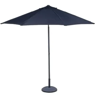 Lifetime Garden Sonnenschirm Sonnenschutz Groß für Balkon und Terrasse ⌀300 x 300 cm Rechteckig Strandschirm Parasol ohne Ständer Schwarz