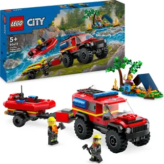 LEGO City Feuerwehrgeländewagen mit Rettungsboot 60412