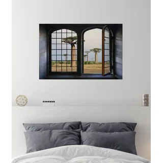 queence Wandsticker »Bäume« Wandsticker, Wandbild, selbstklebend, 3D, Fenster, bunt