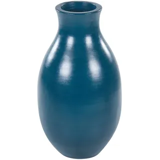 Beliani Dekovase STAGIRA Keramik 48 cm Blau