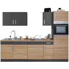 Bild von MÖBEL Küchenzeile »Gera«, ohne E-Geräte, Breite 270 cm, grau