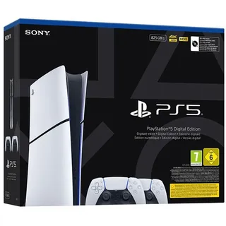 Sony PlayStation 5 Slim Digital Edition 825 GB Schwarz/Weiß + 2 Controller