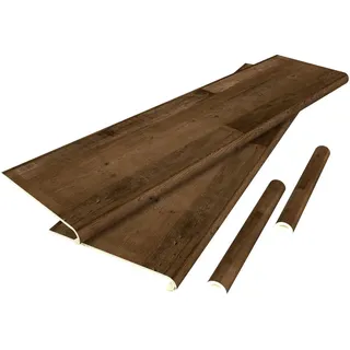 Neu.holz Treppenverkleidung-Set 6 Tlg. Bunschoten , Dunkelbraun , Kunststoff , Holz Optik , 120x32 cm , Teppiche und Böden, Bodenbeläge, Bodenzubehör, Bodenprofile