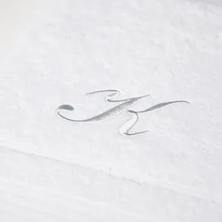 Caleffi Handtuch mit Gästehandtuch aus Baumwolle, weiß Bestickt, 68213