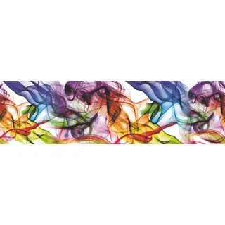 AG Design Selbstklebende Bordüre Bunter Rauch 500 cm x 13,8 cm 0 g Mehrfarbig WB 8201