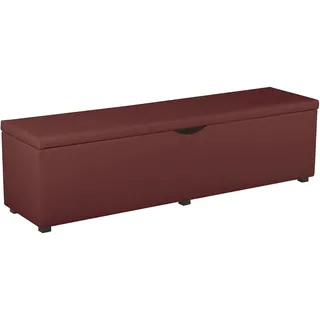 Hockerbank HOME AFFAIRE "Standard", orange (terra), B:120cm H:42cm T:40cm, Struktur fein (100% Polyester) für Bett »Classico«, »Piazza«, »Premium« und »Vega«;Struktur (100% Polyester) für Bett »Crato« und »Lucina«;Struktur (60% Baumwolle, 40% Leinen) für Bett »Kiss«;Kunstleder für Bett »Natura«;Struktur (100% Polyester) für Bett »Nordica«, Hocker, Hockerbank, Breite 120cm oder 160cm, auch als Garderobenbank oder Bettbank