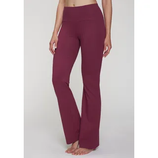 Jazzpants LASCANA ACTIVE, Damen, Gr. 56/58, N-Gr, lila (beere), Single Jersey, Obermaterial: 95% Baumwolle, 5% Elasthan, unifarben, Basic, lang, Hosen Jazzpants, mit breitem Bündchen