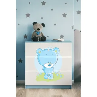 Kinderkommode mit Schubladen Blaubär in der Farbe Blau Babydreams - Blau