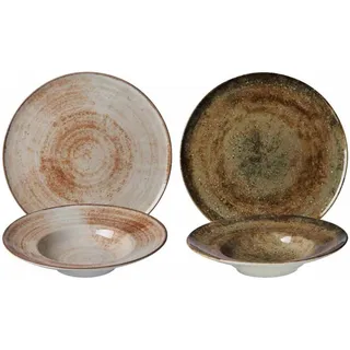 Ritzenhoff & Breker Pizza- und Pasta Set Siena / Faia Geschirr-Set 4-tlg. braun