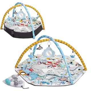 Kinderkraft SMARTPLAY Sea Spieldecke, mit Spielbogen, Multicoloured, Babyspielzeug