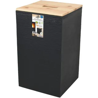 EDA - Jura Montania Stone Granulatbox 36 l – für 20 kg Pellets – Schwarz 29,5 x 29,5 x 50,6 cm