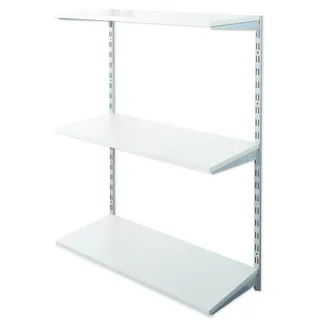Biedrax Wandregal - Grundregal 50 x 60 x 100 cm, Farbe silber - 3 Fachboden grau