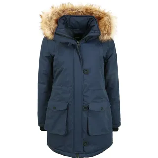 Kurzmantel OXMO "Kurzmantel OXActa", Damen, Gr. M, blau (insignia blau), Obermaterial: 100% Nylon NY., Mäntel Kurzmantel