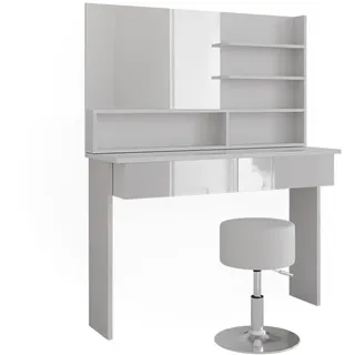 Vicco Schminktisch Azur Weiß 120 cm mit Hocker, Model 42876 - Weiß