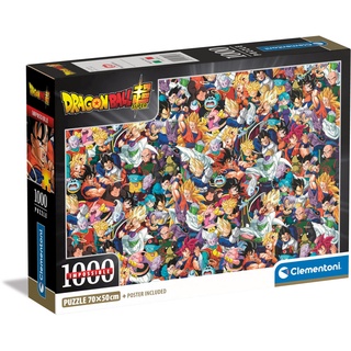 CLEMENTONI Impossible Dragon Ball (1000 Teile, Poster inklusive, schwieriges Puzzle, Spaß für Erwachsene, Made in Italy, 39918, Mehrfarbig