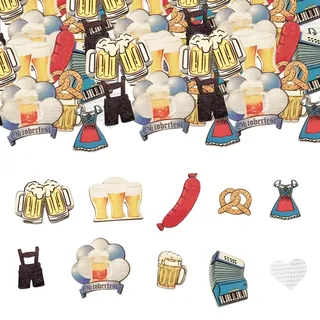 50-Teiliges Bayrische Deko und Party Deko Set, Oktoberfest Dekoration für Raumgestaltung, Bierzelt und Eventdeko
