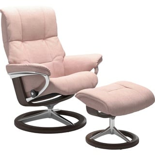 Stressless® Relaxsessel »Mayfair«, (Set, Relaxsessel mit Hocker), mit Hocker, mit Signature Base, Größe S, M & L, Gestell Wenge, pink