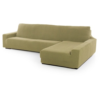 SOFASKINS® super elastischer Chaise Longue überzug, Sofabezug rechte Lange Armlehne, Sofa überzug atmungsaktiv, bequem und langlebig, Kompatible Abmessungen des Sofas (210-340 cm), Farbe Pistazie