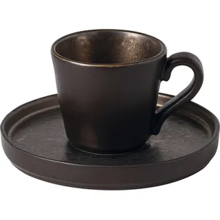 COSTA NOVA Lagoa Espresso-Obere mit Untere, metal, ø: 125 mm - Schwarz