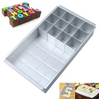 Cozywind Zahlen und Buchstaben Backform Kuchenform aus Aluminium Antihaft Backformen Set Verstellbar DIY Backen Formen Set für Jahrestag, Hochzeit, Geburtstag, Kuchen, Ausstechformen