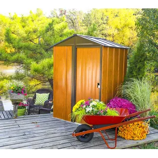 Metallgerätehaus Woodlake 5x4 1,51 x 1,22 x 1,98 m holzoptik