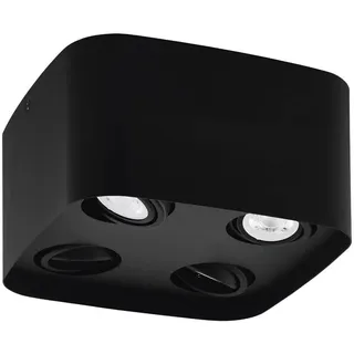 Eglo Deckenleuchte , Schwarz , Metall , quadratisch , 24x12x24 cm , Farbwechsler, ZigBee-Technologie, Smartphone-Steuerung , Lampen & Leuchten, Leuchtenserien