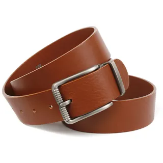 Ledergürtel ANTHONI CROWN, Herren, Gr. 125, braun (cognac), Leder, unifarben, Gürtel Ledergürtel, Vollleder Jeansgürtel