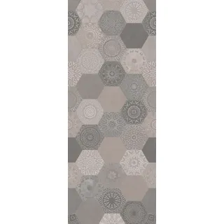 HÜPPE EasyStyle Wandverkleidung 100 × 255 cm, ES010145C, Farbe: Hexagon beige