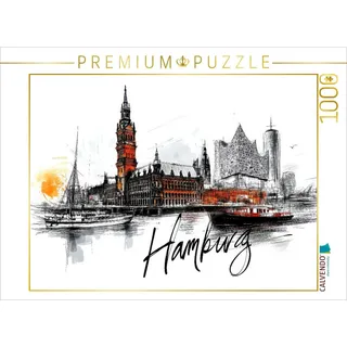 CALVENDO Puzzle Hamburg | 1000 Teile Lege-Größe 64x48cm Foto-Puzzle für glückliche Stunden