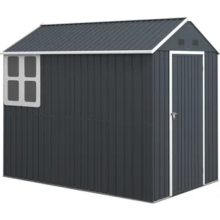 Outsunny Gerätehaus 2,59 x 1,72 m Dunkelgrau