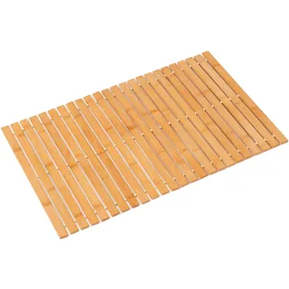 Bambus-Badematte, Badezimmerteppich, Boden, Holz, Dusche, Badewanne, wasserdicht, rutschfest, Zubehör, 40,6 x 61 cm, leicht zu reinigen, natürlicher Bambus, 1 Stück