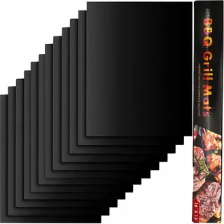 12x Grillmatte zum Backen, Teflon-Grillblech-Grillset
