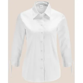 MADELEINE Hemdbluse »Bluse Satin-Bluse mit Ärmelschleifen«, weiß