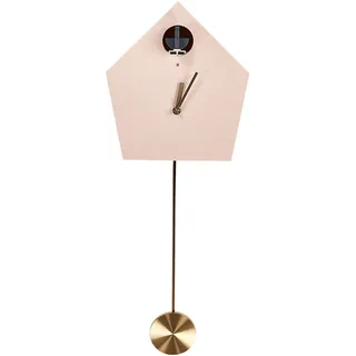 Beliani Kuckucksuhr 24 cm 24 x 63 cm rosa/gold/schwarz