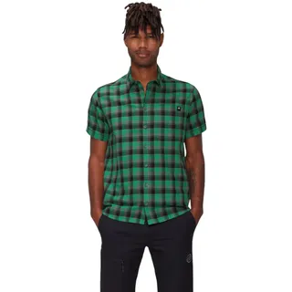 Mammut Wanderhemd Trovat Summer Kurzarm (Baumwolle-Mischung) strata grün/pinea Herren