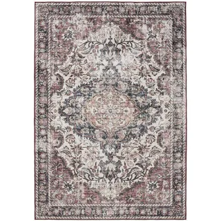 benuta Vintage-Teppich George waschbar 300x400 cm , Multicolor, Rot , Kunststoff , Vintage , Rechteckig , 300x400 cm , Oeko-Tex® Standard 100 , in verschiedenen Größen erhältlich, rutschfeste Unterfläche, waschbar , Teppiche und Böden, Teppiche, Vintageteppiche