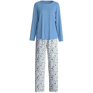 CALIDA Marine Dreams Pyjama, lang Damen, weich, pflegeleicht, elastischer Hosenbund