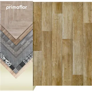 Primaflor PVC Bodenbelag TACUTO - Eiche chalet - 4,00m x 2,00m - Meterware - Vinyl-Boden in Holzdekor, Dielen für Küche, Wohn- und Badezimmer, Hochwertige Auslegware, Anti-Rutsch Oberfläche - Braun