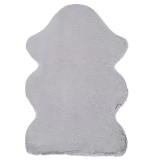 Atticgo Hochflorteppich waschbar Silber Fox 60/90 cm , Silberfarben , Textil , Uni , 60x90 cm , Oeko-Tex® Standard 100 , waschbar, antistatisch, leicht zusammenrollbar, rutschfeste Unterfläche , Teppiche und Böden, Teppiche, Schaffelle & Kuhfelle
