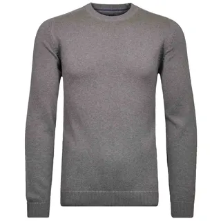 Rundhalspullover RAGMAN, Herren, Gr. 54, mittelgrau, Strick, 100% Baumwolle, Rundhals, Pullover Rundhalspullover
