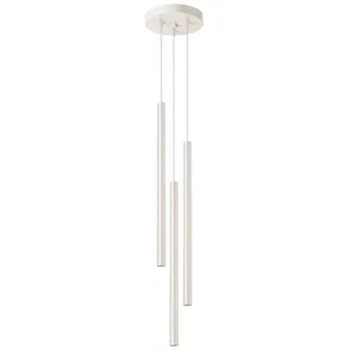 SOLLUX lighting Hängelampe Pendelleuchte Hängeleuchte Deckenlampe Lampe Decke Stahl 3 Flammig 19,5 x 19,5 x 104 cm Beige Pastelo