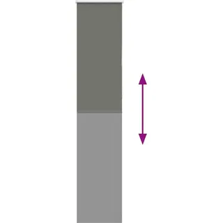 vidaXL Verdunkelungsrollo Grau 50x230 cm Stoffbreite 45,7 cm Polyester - Grau