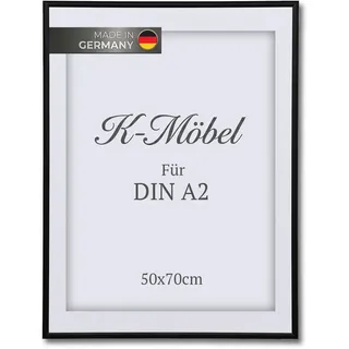 K-Möbel Bilderrahmen Aluminium Schwarz 50x70 cm 1er Set