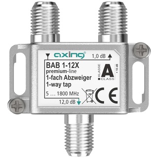 Axing BAB 1-12X 1-Fach Abzweiger 12 dB 5-1800 MHz TV Data Internet Kabelfernsehen