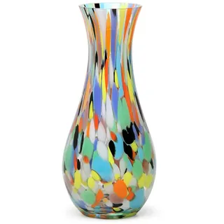 Ca D ORO Farbige Glasvase, Konfetti-Effekt, mundgeblasenes Kunstglas im Murano-Stil, für Blumen, Raumdekoration und Tafelaufsatz, Modell Nr. 83