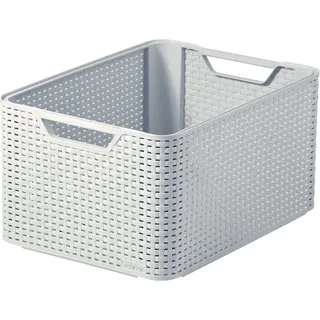 Curver Aufbewahrungskorb rechteckig 30 l 30 x 20 x 20 cm grau