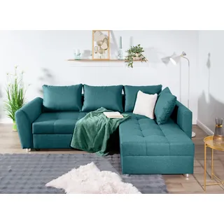 Collection AB »Jana L-Form« inkl. Bettfunktion,Bettkasten und Bonnelfederkern, blau