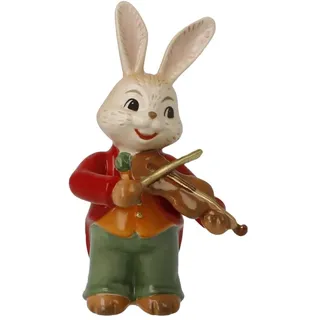 GOEBEL Hasenfigur Kleiner Violinist Bunt Steingut 8 cm