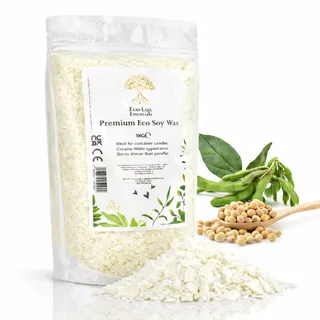 Eco-Lux Essentials Premium Eco Sojawachs, vegan, tierversuchsfrei, 100% natürlich (1 kg), Weiß